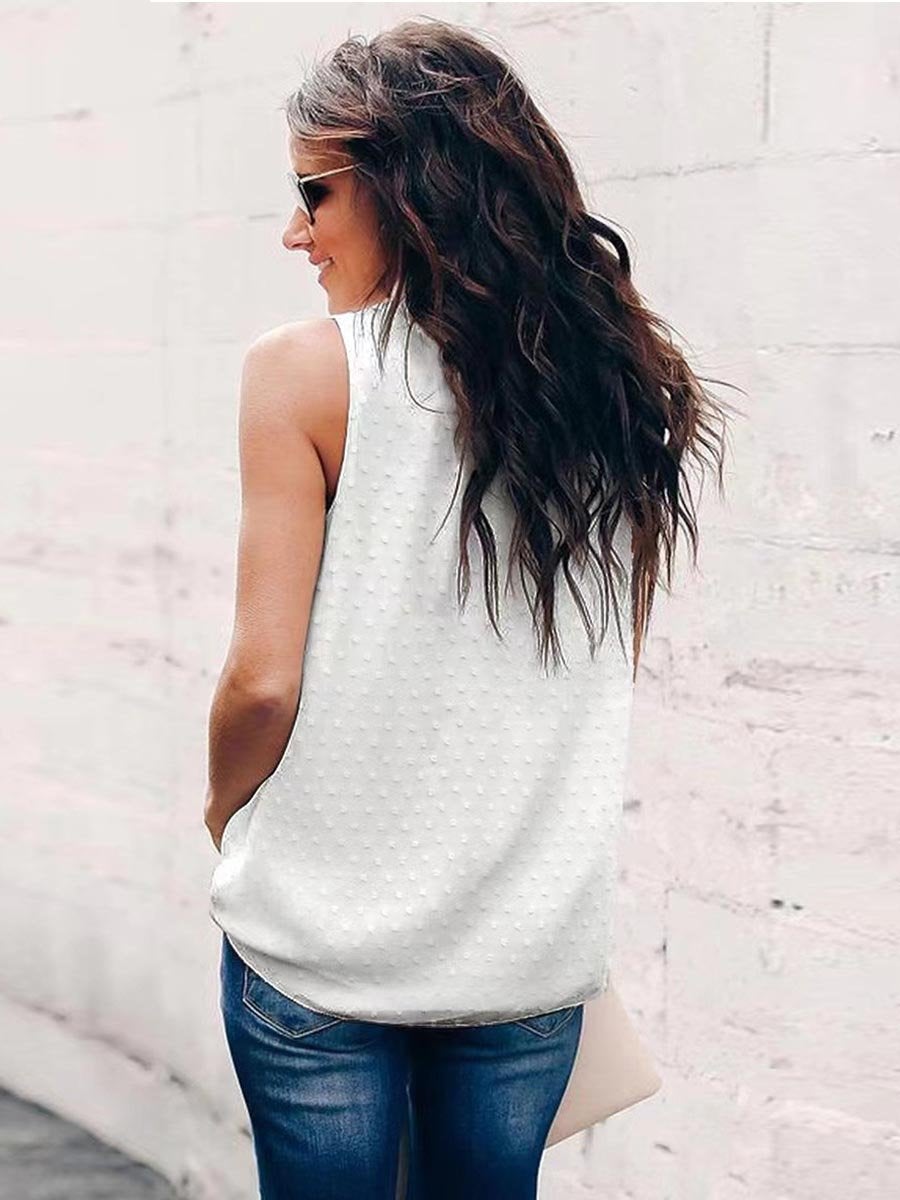 Polka Dot Sleeveless Vest