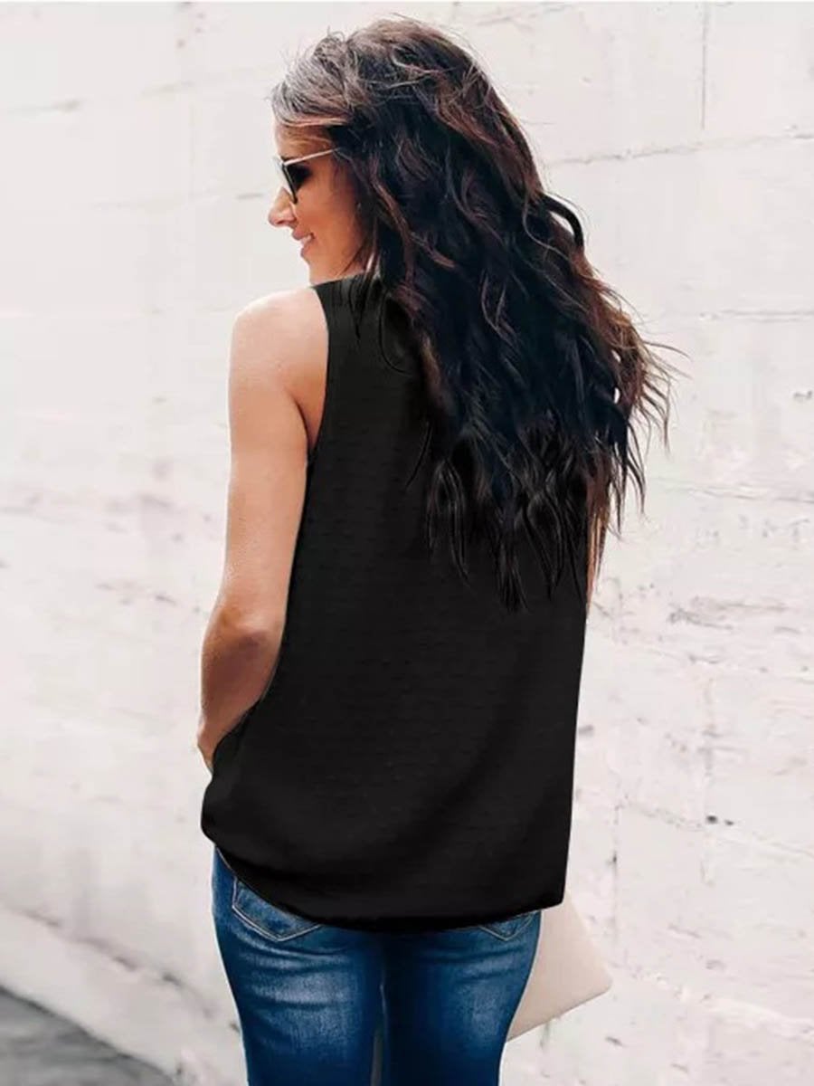 Polka Dot Sleeveless Vest