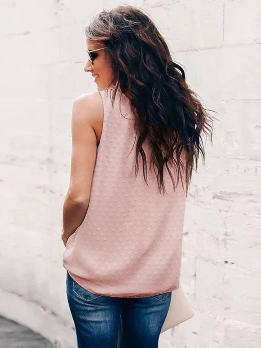 Polka Dot Sleeveless Vest