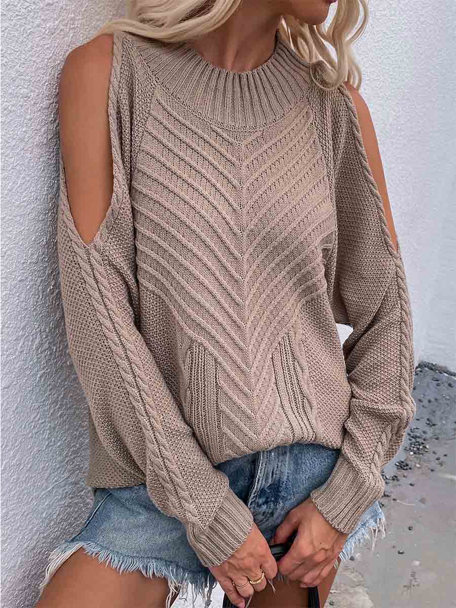Lunimesd Off-shoulder Knit Sweater