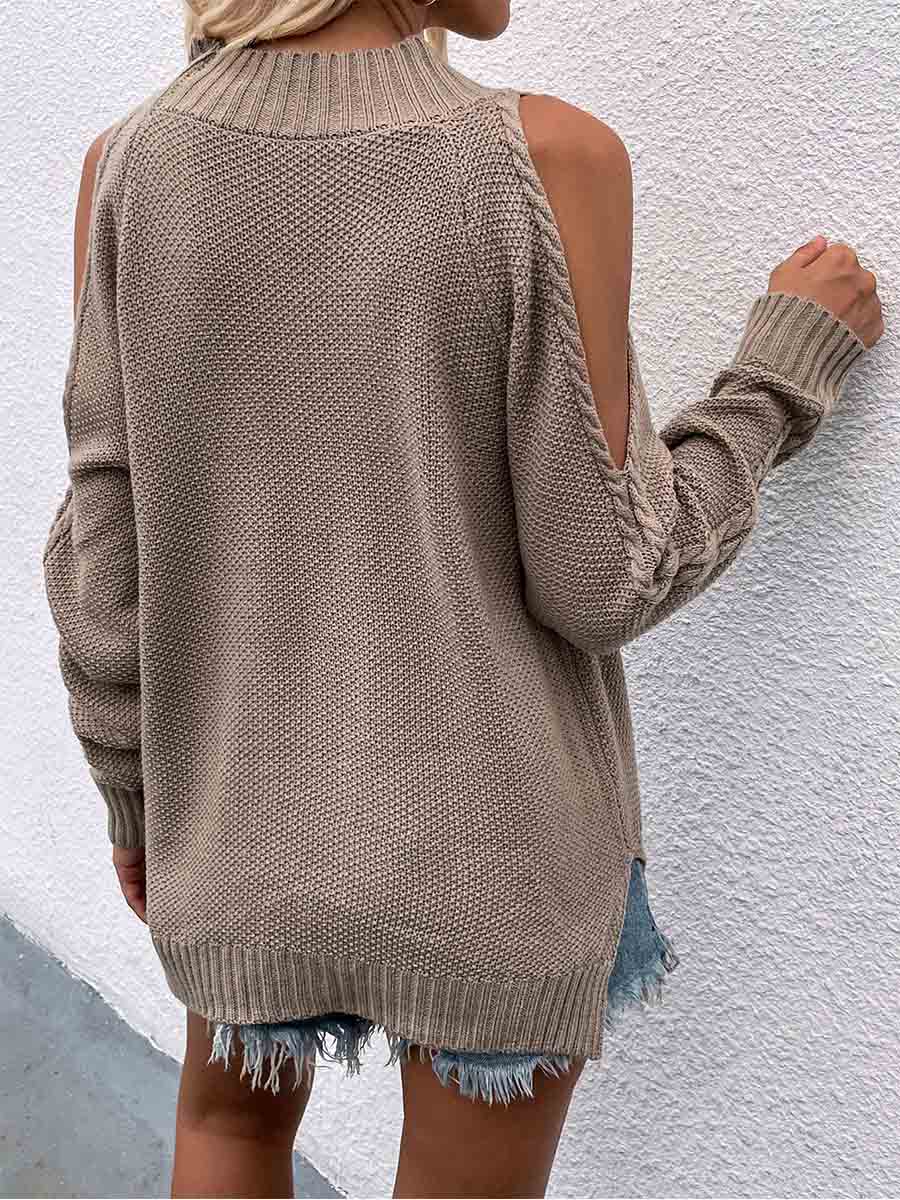 Lunimesd Off-shoulder Knit Sweater