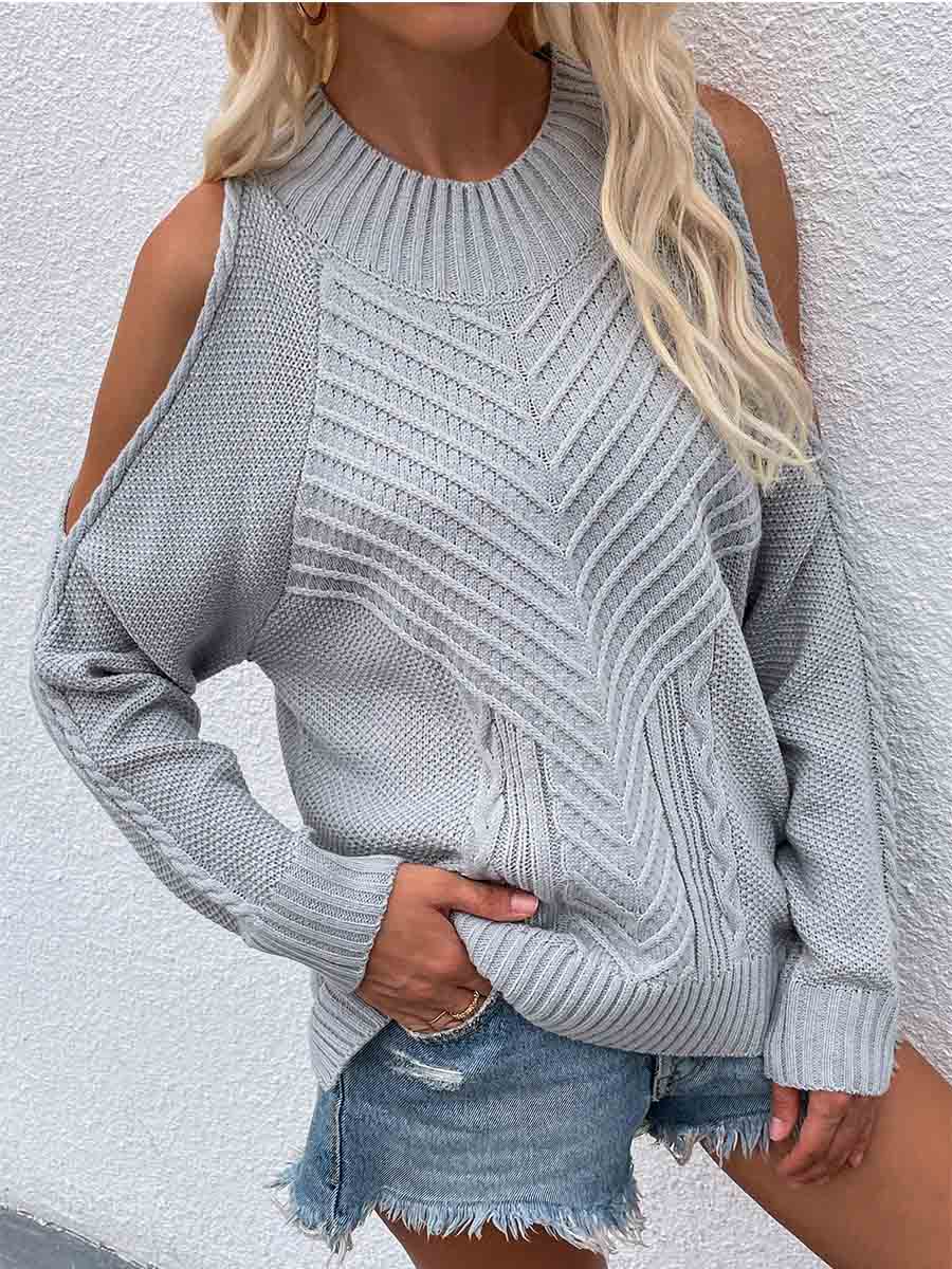 Lunimesd Off-shoulder Knit Sweater
