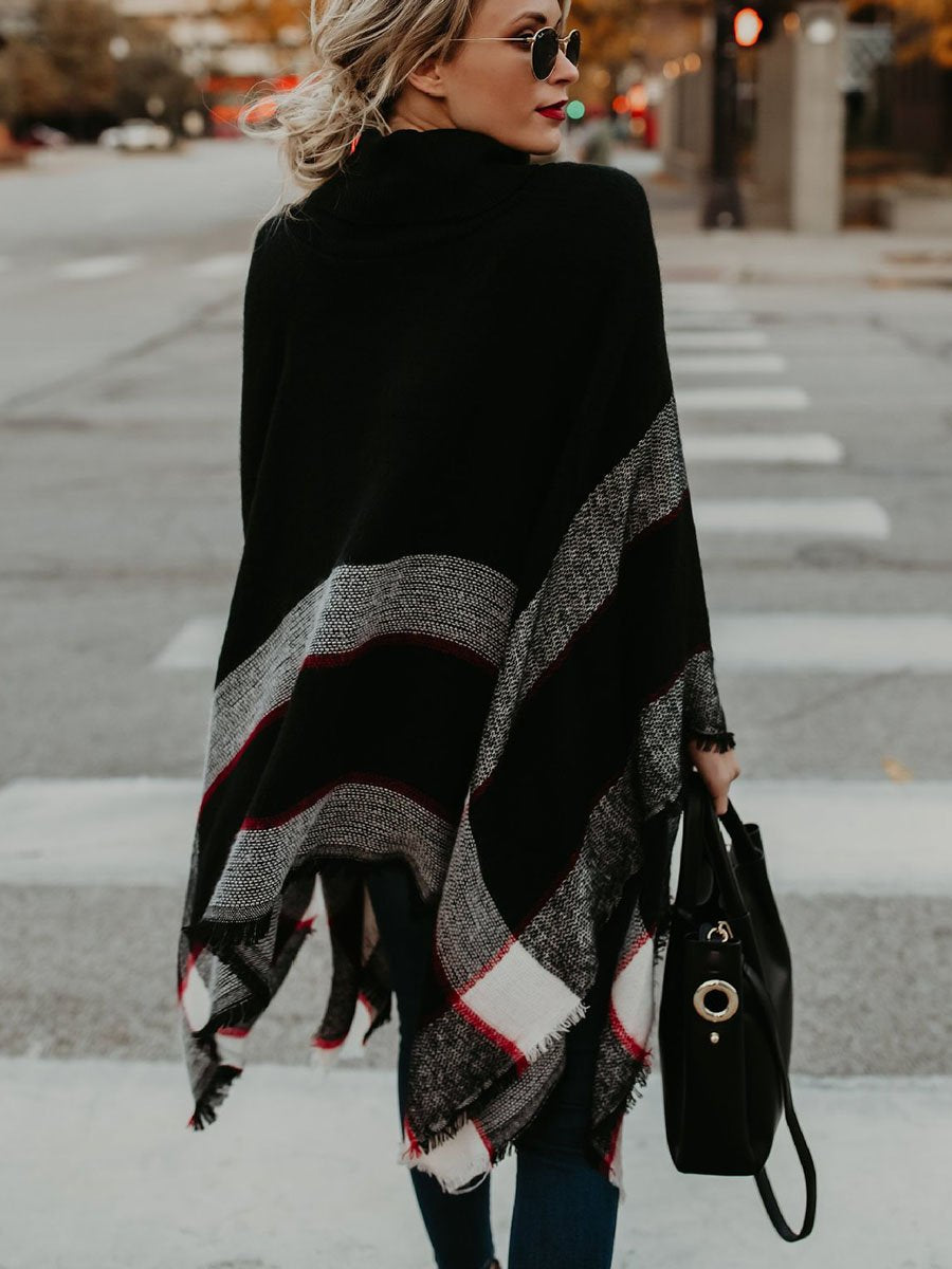 Cape Knit Turtleneck Sweater