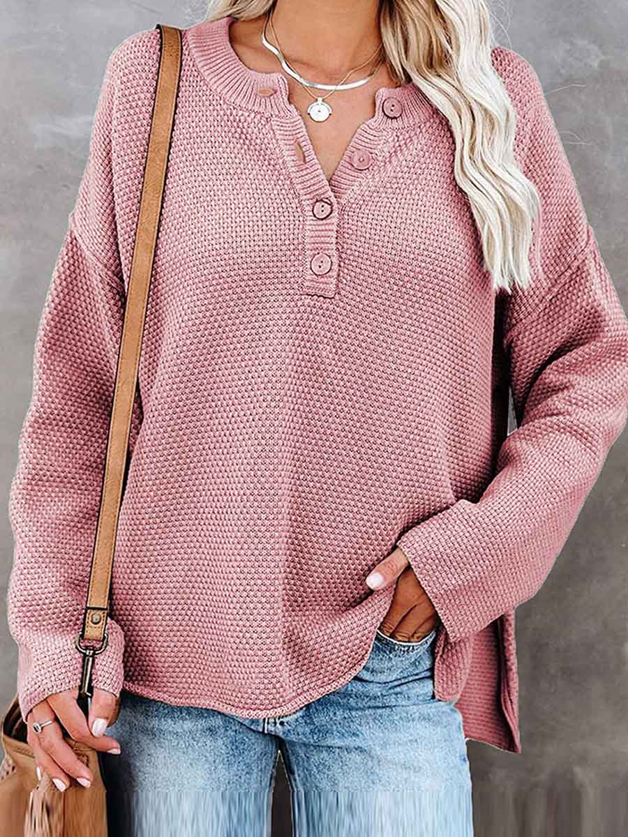 Lunimesd Comfy Button Sweater