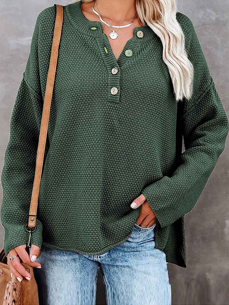 Lunimesd Comfy Button Sweater