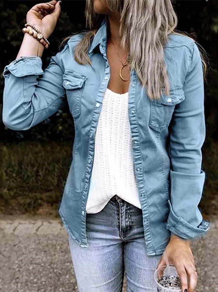 Lunimesd Trendy Denim Tops