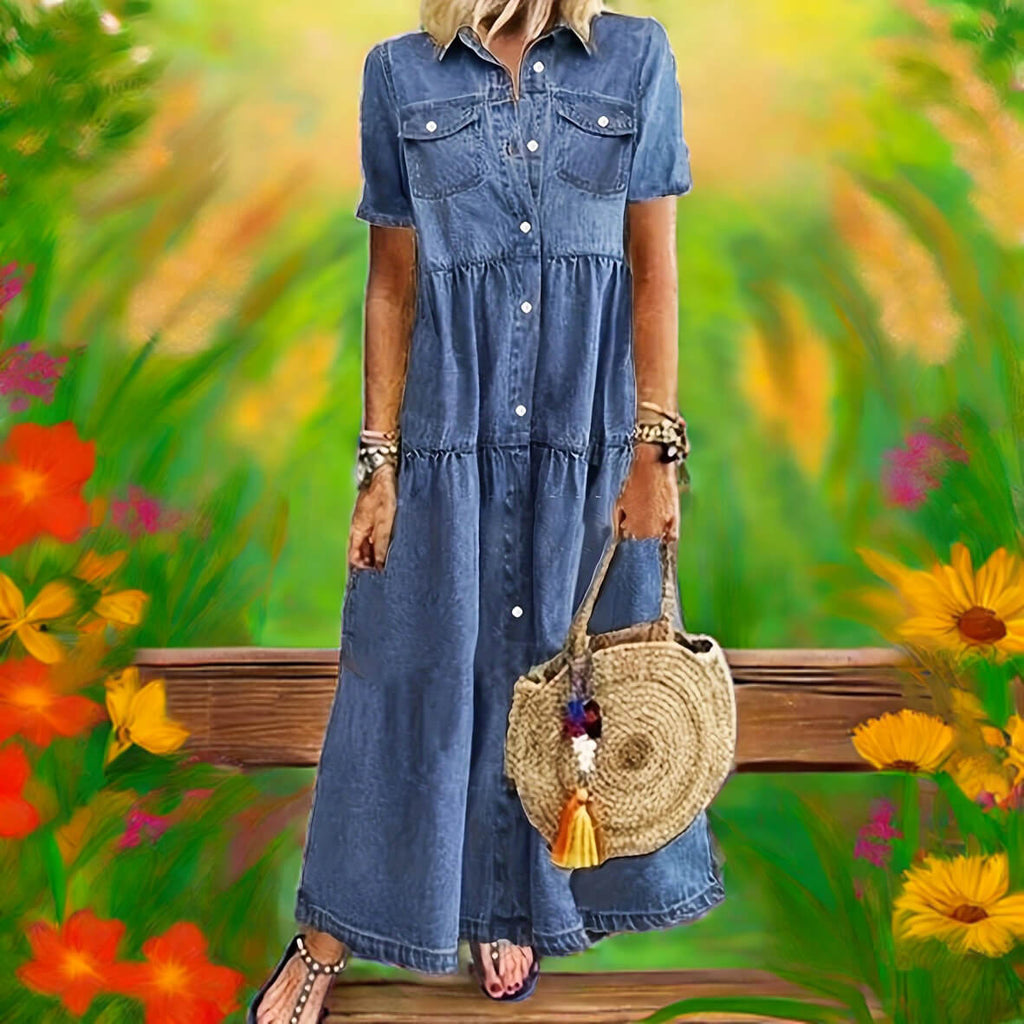 Carefree Layers Denim Dress