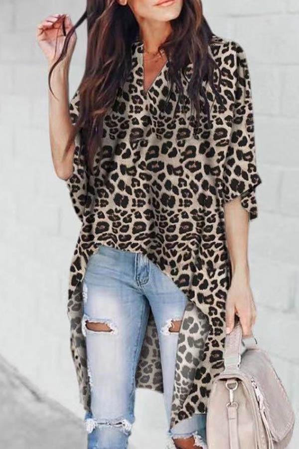 Lunimesd V-neck Loose Raglan Top