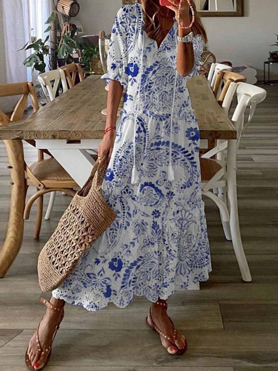 Lunimesd Sweet Print Dress