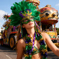 Mardi Gras Feather Masquerade Mask 89