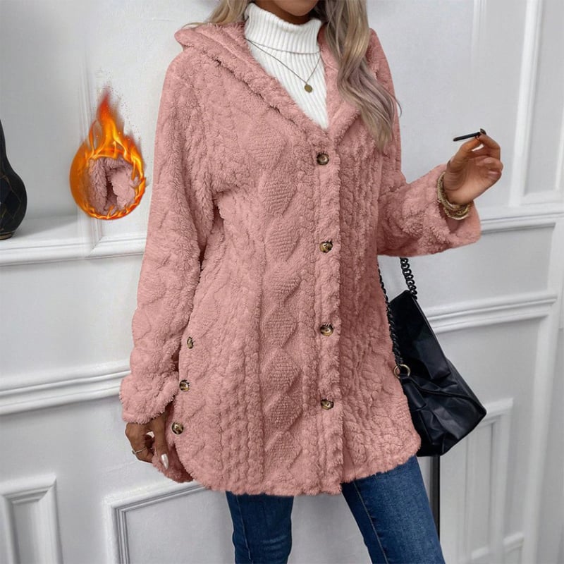 WOMEN'S HOODED CARDIGAN COAT