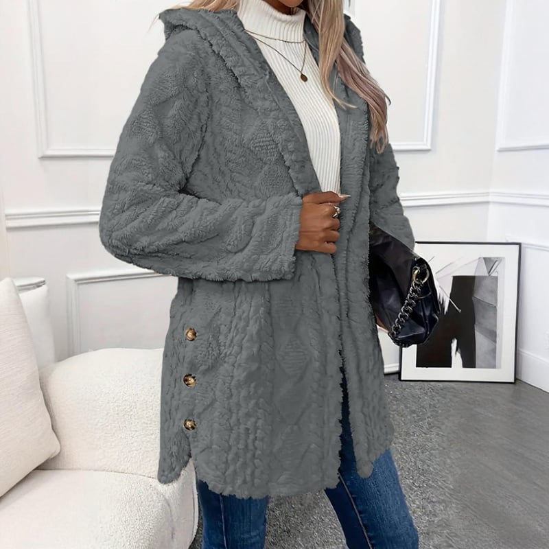 WOMEN'S HOODED CARDIGAN COAT