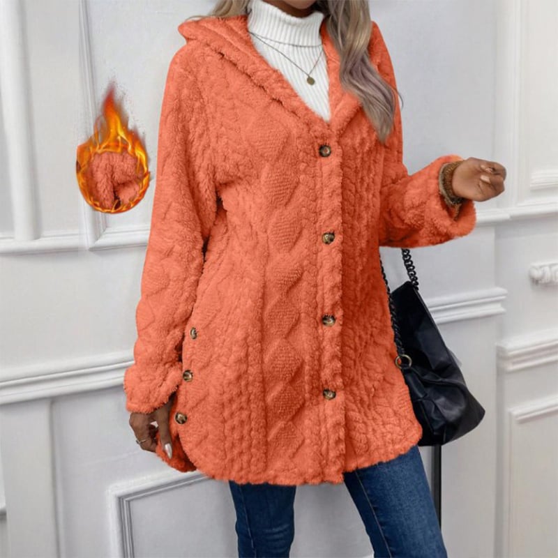 WOMEN'S HOODED CARDIGAN COAT