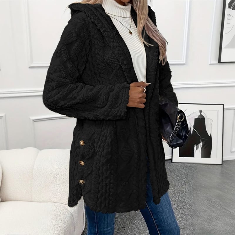 WOMEN'S HOODED CARDIGAN COAT