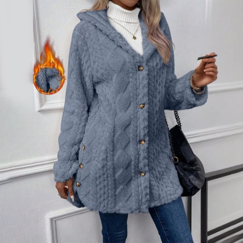 WOMEN'S HOODED CARDIGAN COAT