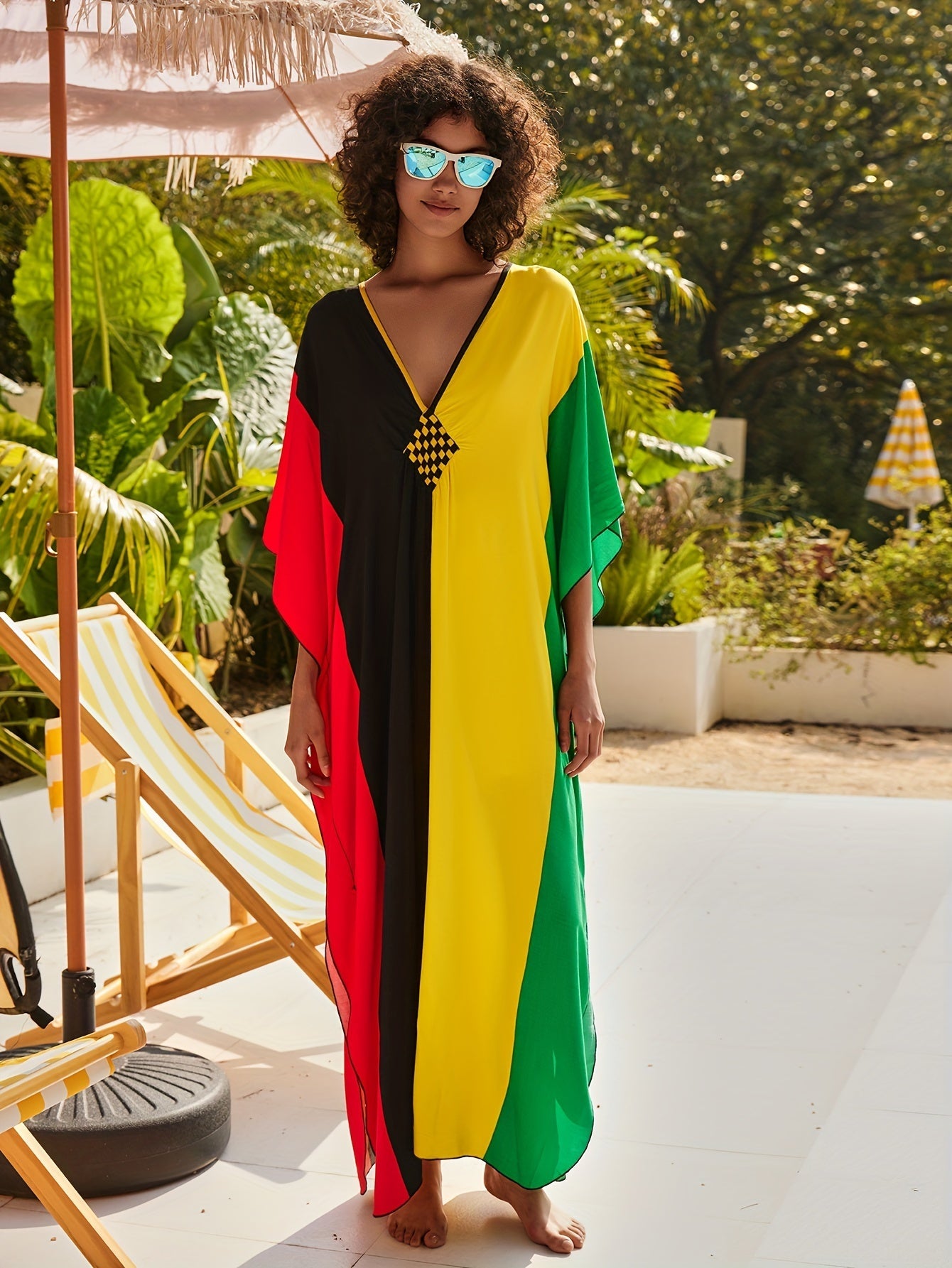 Color Block Boho Dress
