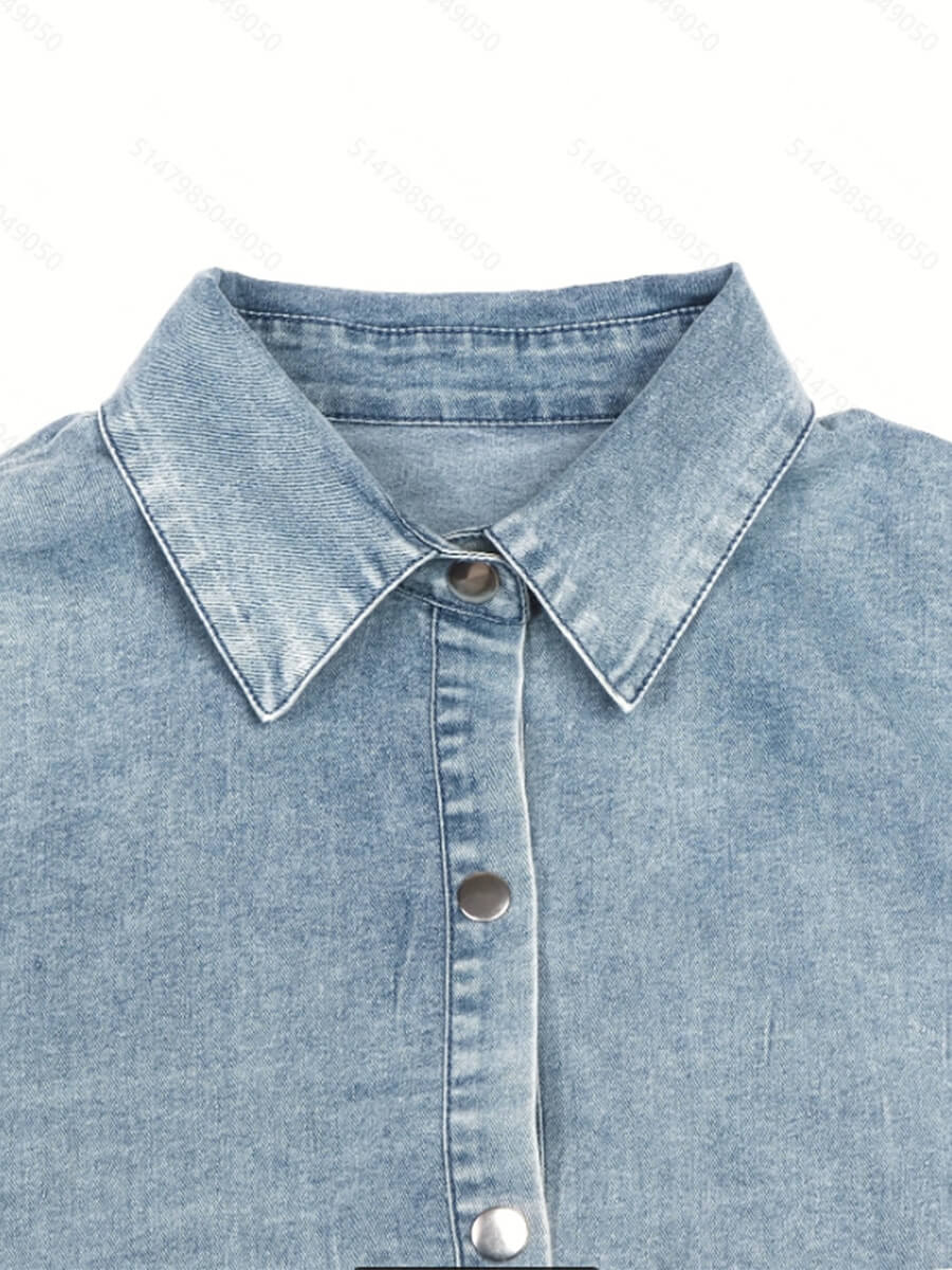 SoftFade Button-Up Dress