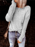 Casual Open Back Sweatshirt