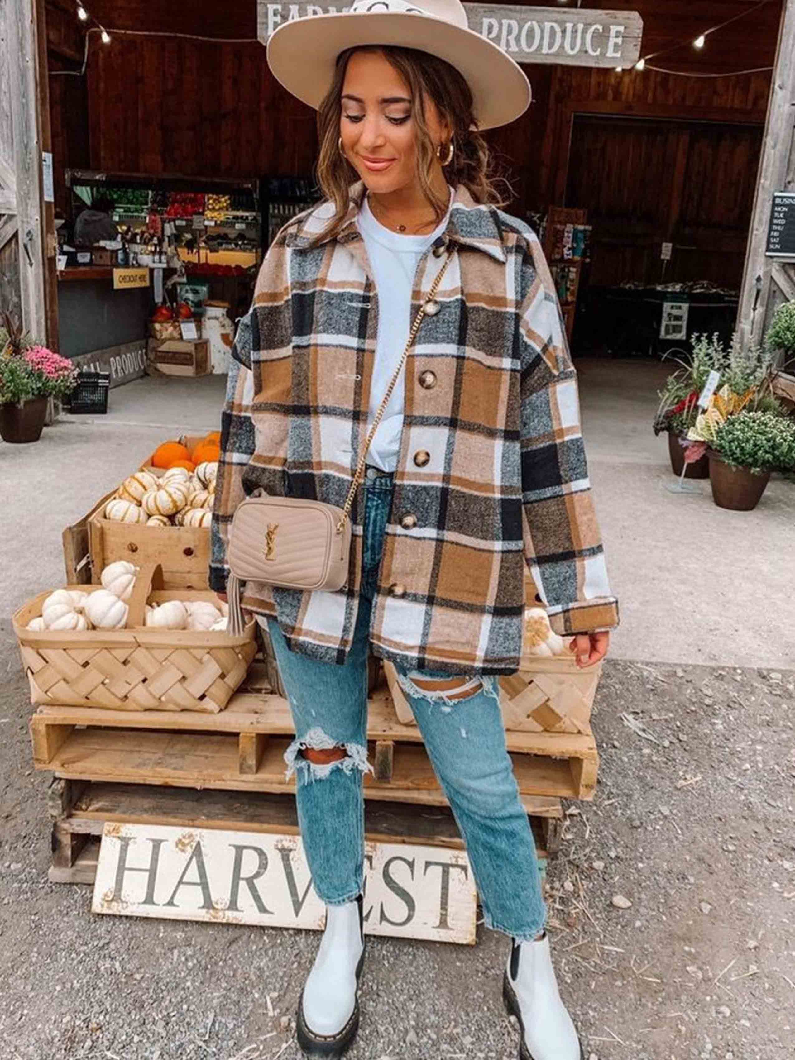 Lunimesd Street Fashion Style Plaid Coat