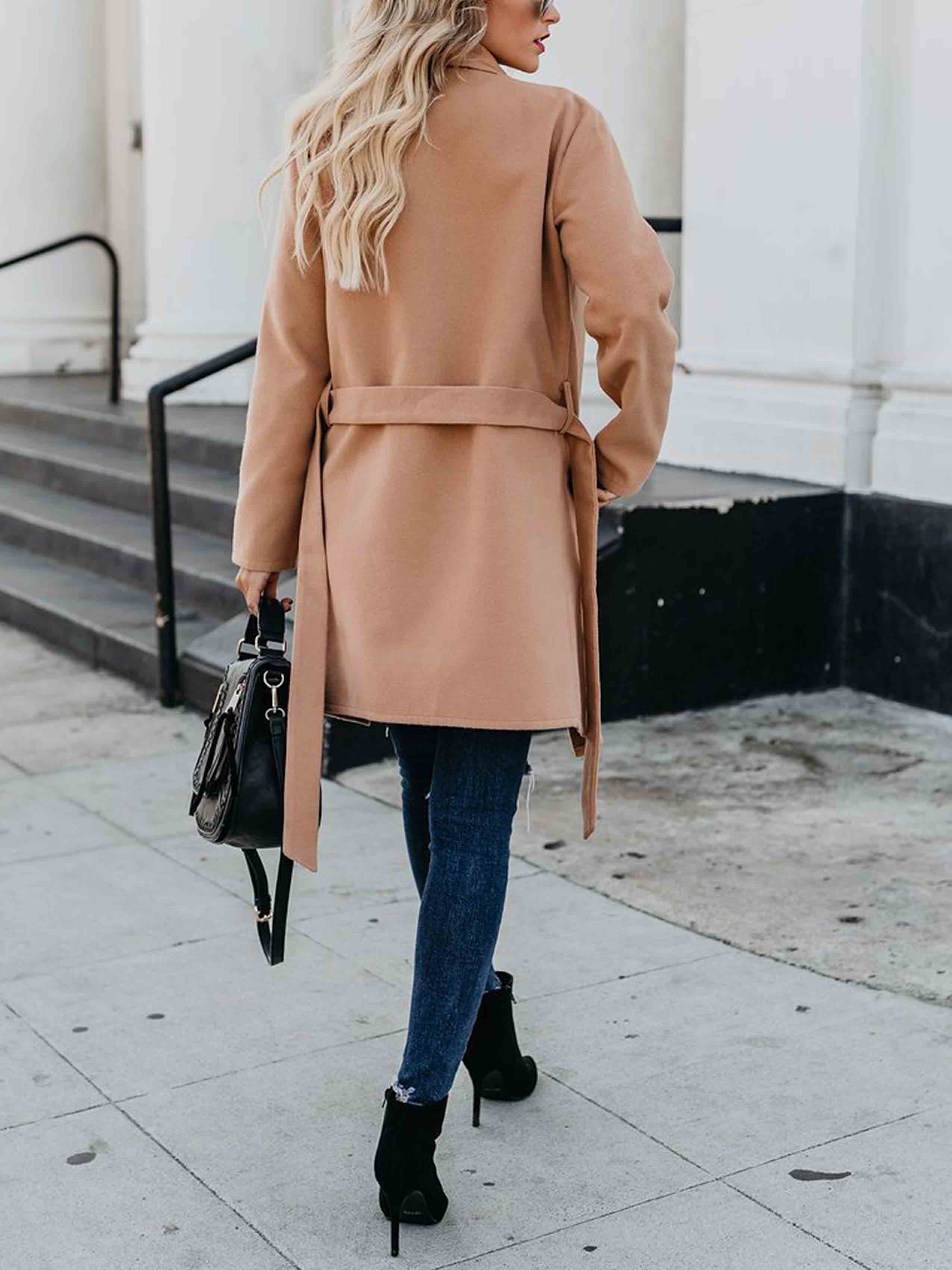 Lunimesd Wild Solid Color Trench Coat