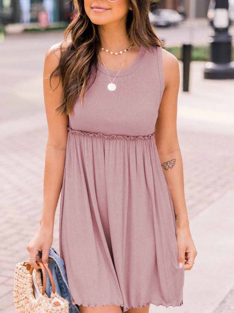 Lunimesd High Waist Knit Vest Dress
