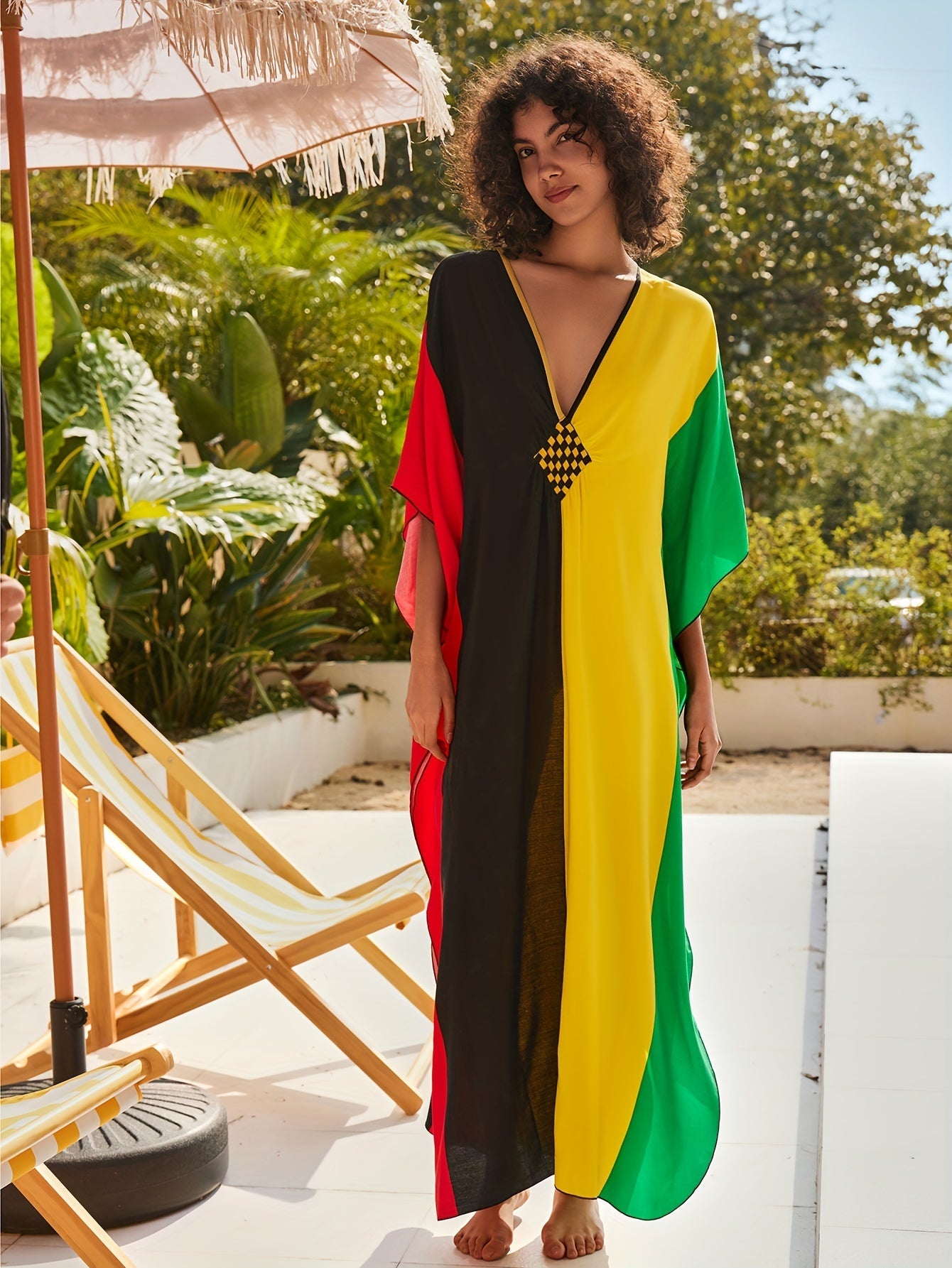 Color Block Boho Dress