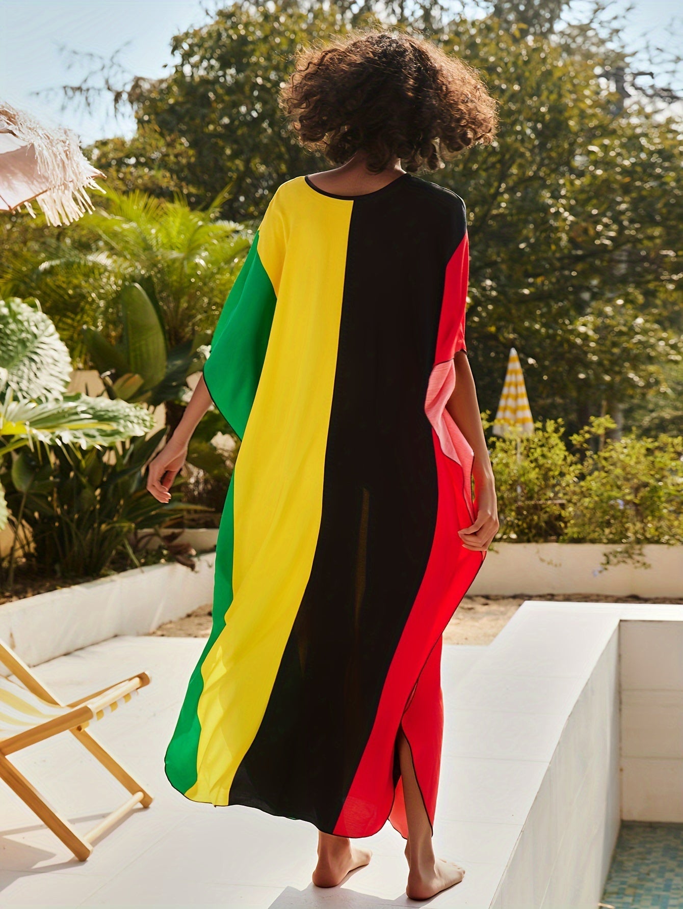 Color Block Boho Dress