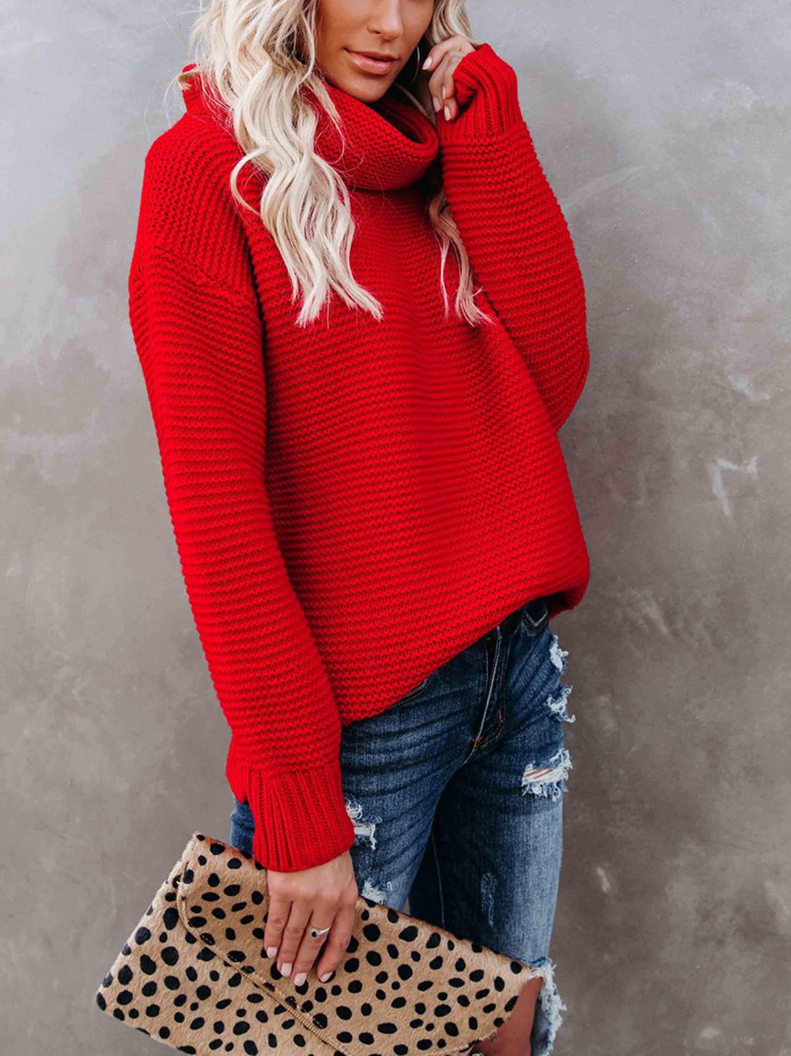 Lunimesd Loose Turtleneck Warm Sweater