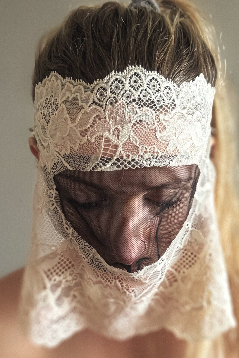 Black Sheer Lace Mask - Sexy Costume Eyes Mask 179