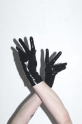 Black Latex Short Gloves