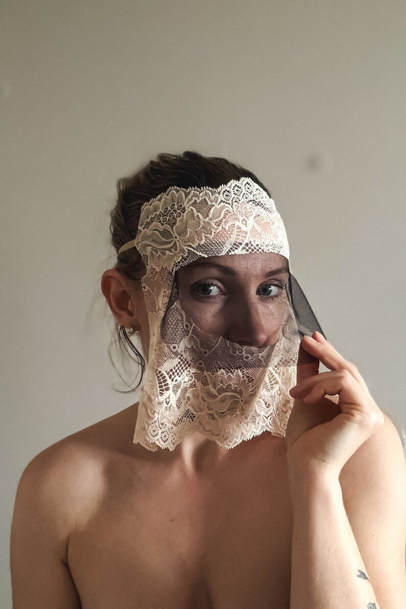 Black Sheer Lace Mask - Sexy Costume Eyes Mask 179