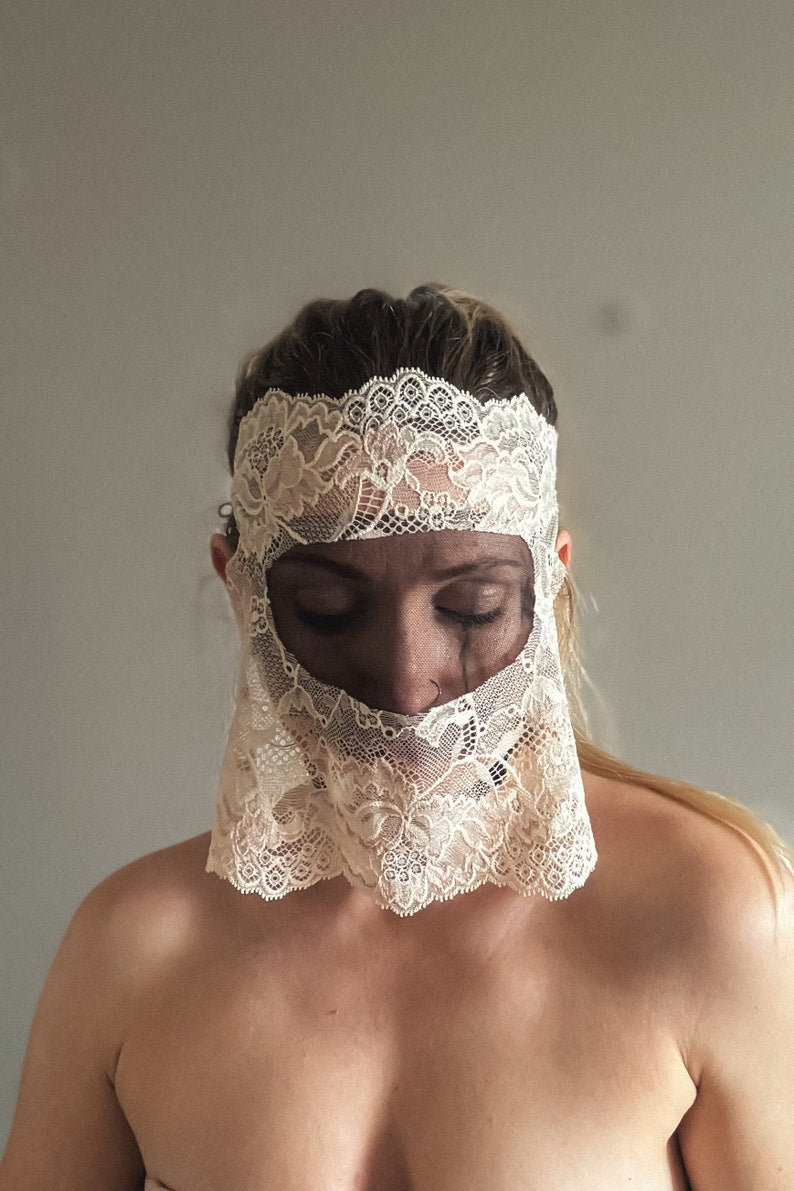 Black Sheer Lace Mask - Sexy Costume Eyes Mask 179