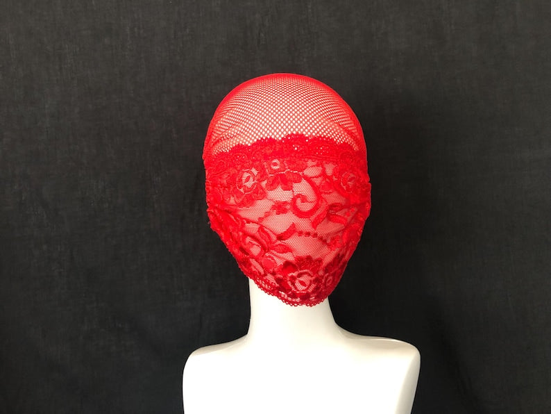 Lace Mesh See Through Face Cover Eye Cover in Multiple colors 61