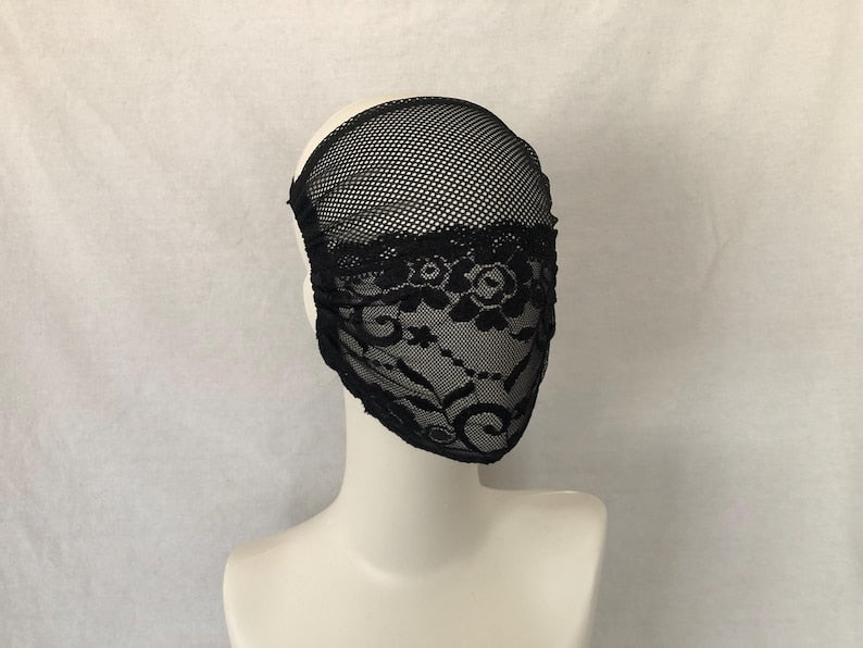 Lace Mesh See Through Face Cover Eye Cover in Multiple colors 61