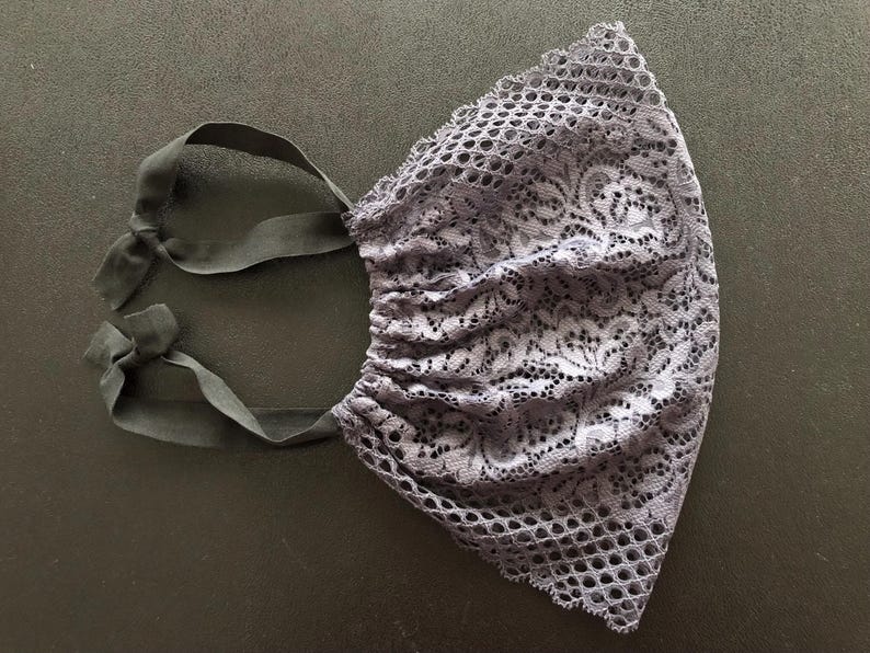 Vintage Floral Swirl Lace Full Coverage Face Mask 56