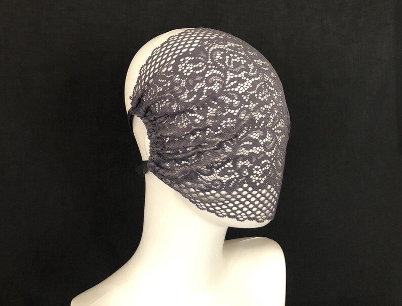 Vintage Floral Swirl Lace Full Coverage Face Mask 56