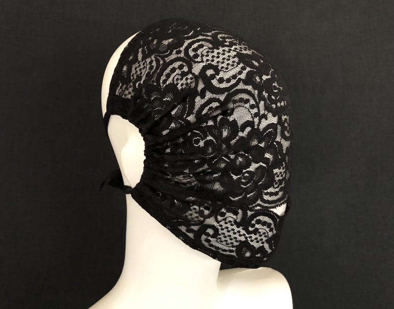 Lace Face Mask with Mouth Opening 51