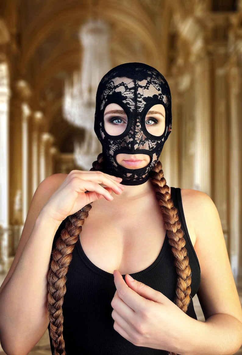 Handmade lace mask and mask bandage
