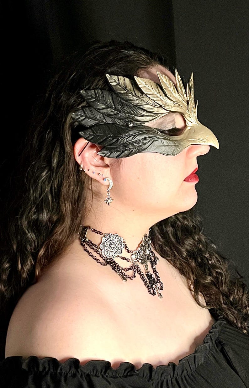Raven masquerade mask 183