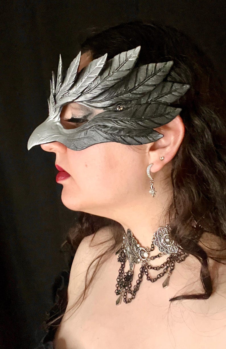Raven masquerade mask 183