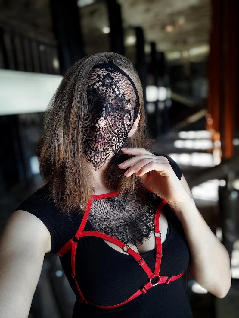 Handmade full face lace mask 50