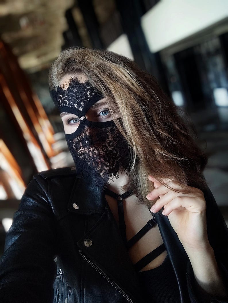 Handmade Lace Strapped Mask