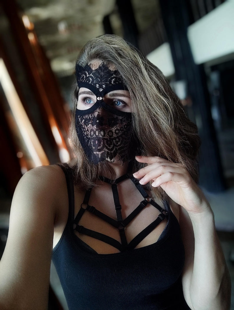 Handmade Lace Strapped Mask