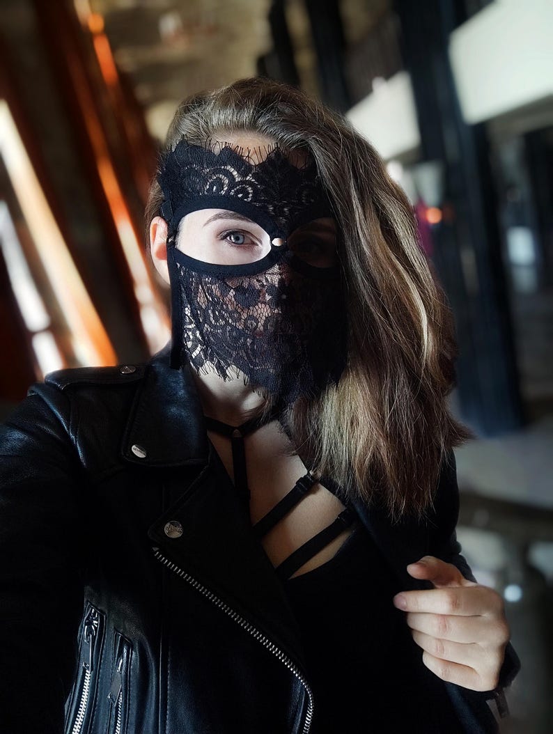Handmade Lace Strapped Mask