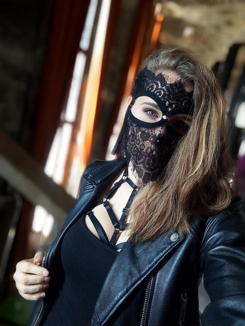 Handmade Lace Strapped Mask