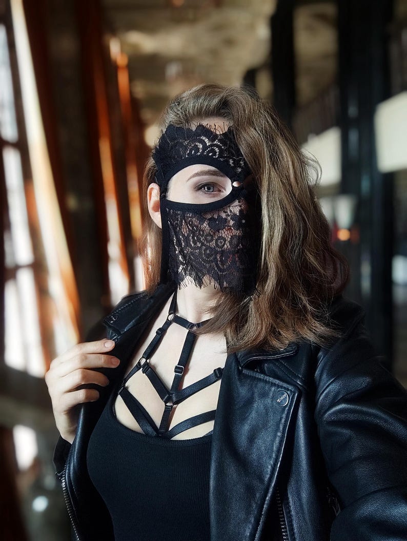 Handmade Lace Strapped Mask