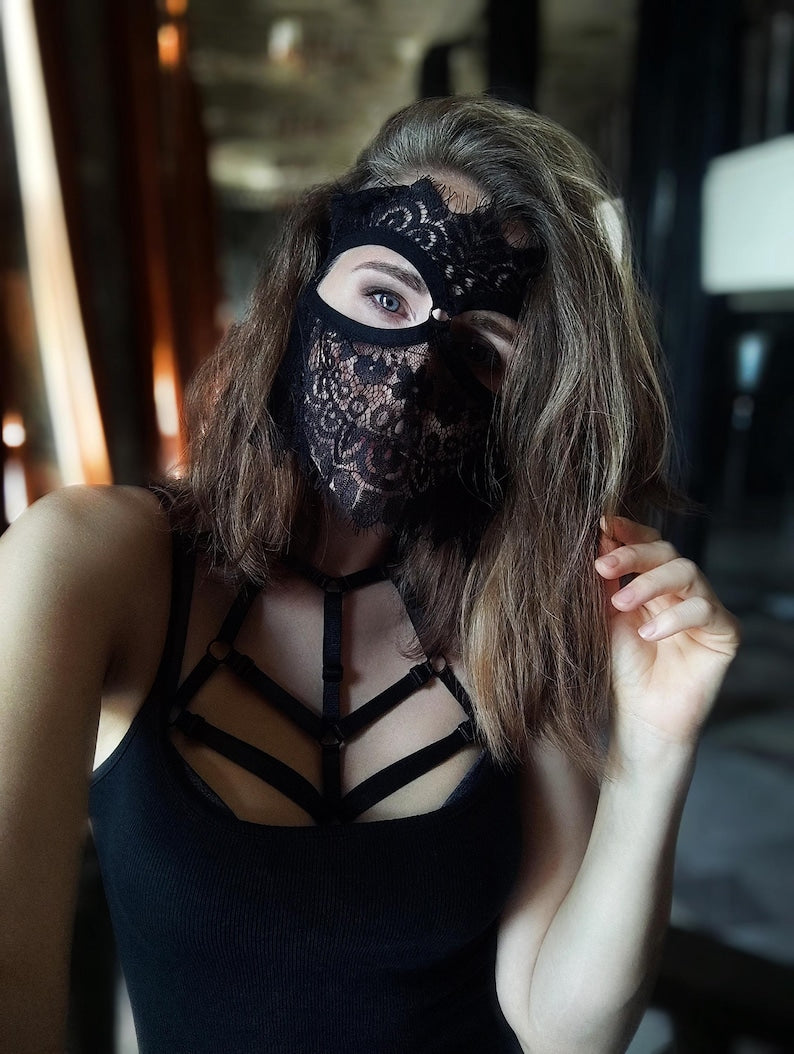 Handmade Lace Strapped Mask