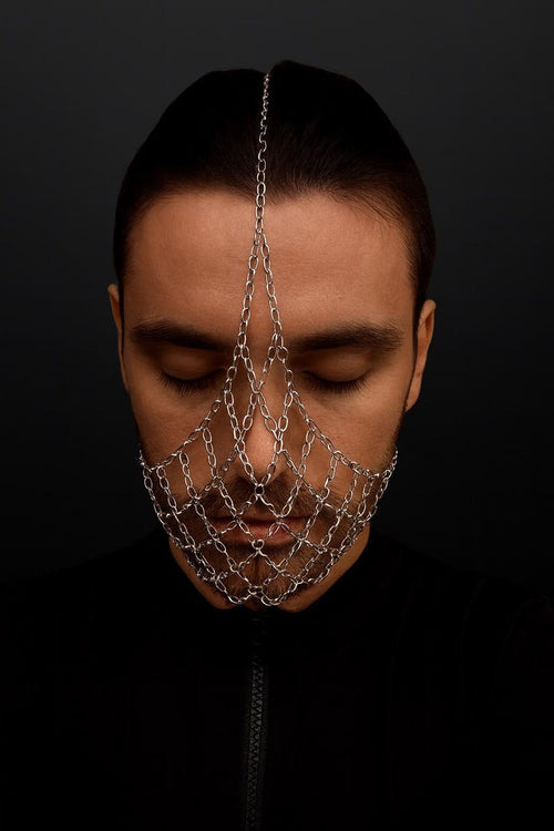 Chain Rave Mask – Cyberpunk Festival Accessory 174