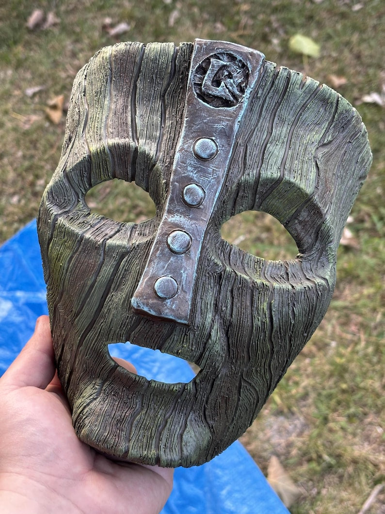 Hand-Painted Trickster Mask  186