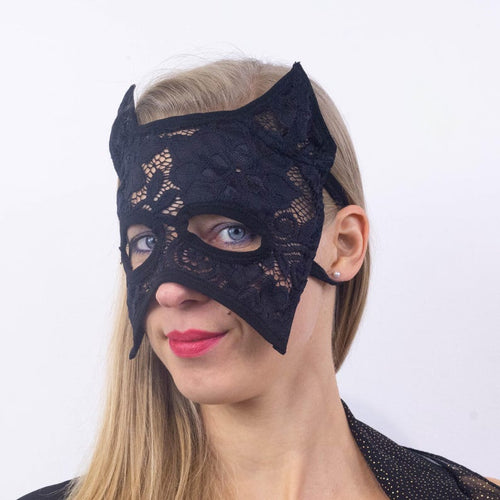 Black Lace Cat-Ear Eye Mask 188